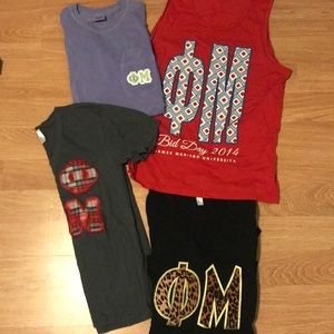 Phi Mu Sorority T-Shirts & Tank (4 assorted)